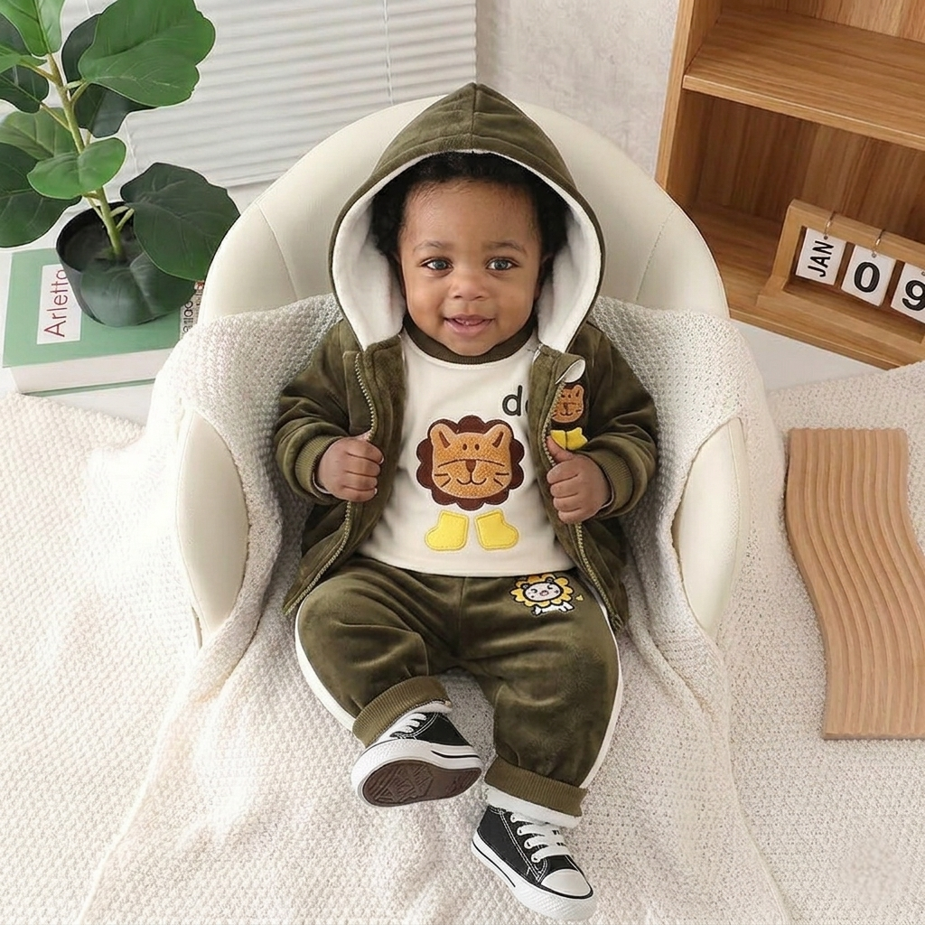 Lion Cub Velour Set 3 Piece Set