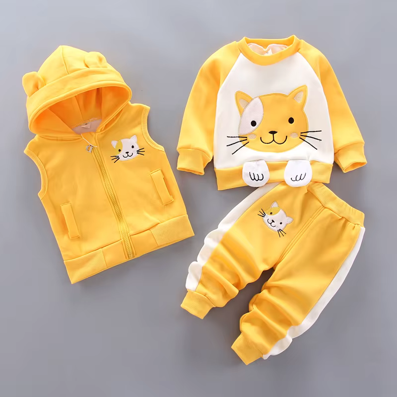 Kitty Cuddle Velour Set 3 Piece Set