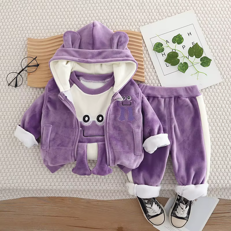 Froggie Velour Set 3 Piece Set