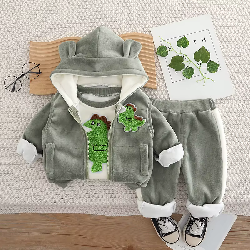 Dino Velour Set 3 Piece Set