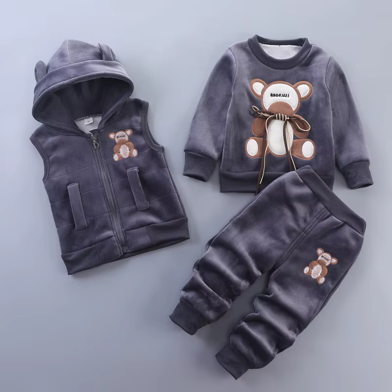 Bunny Bear Velour Set 3 Piece Set