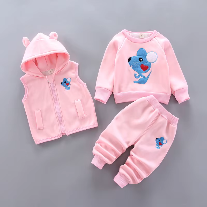 Baby Bloom Velour 3 Piece Set