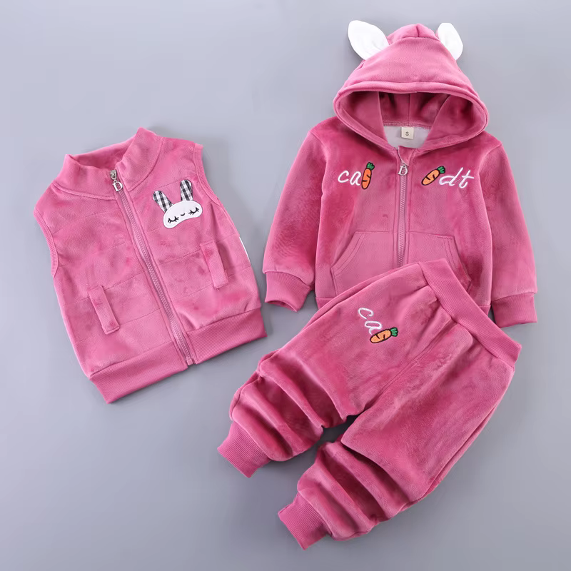 Baby Bloom Velour 3 Piece Set