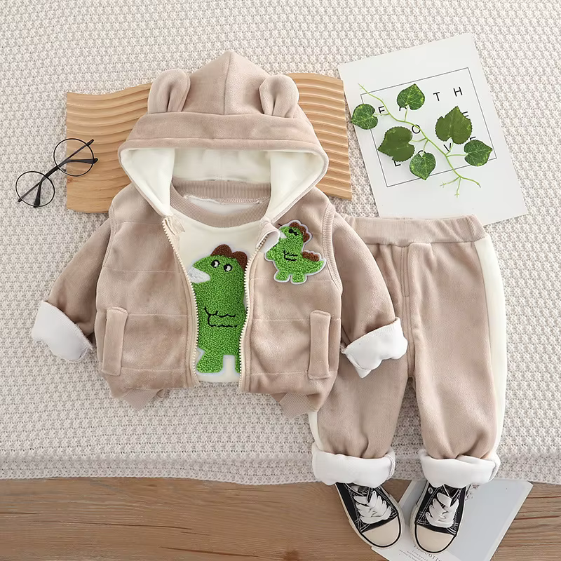 Dino Velour Set 3 Piece Set
