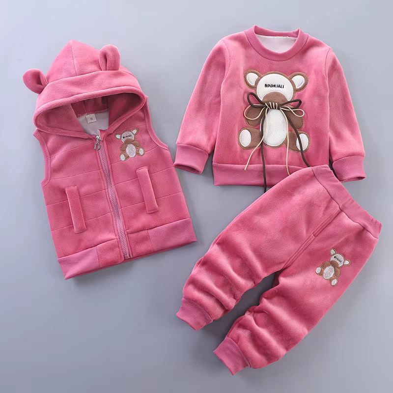Bunny Bear Velour Set 3 Piece Set